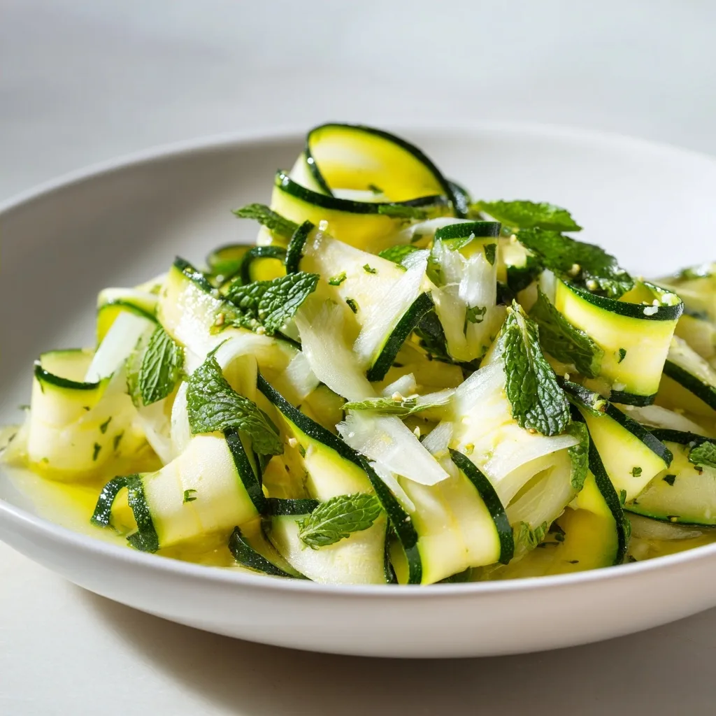 Refreshing Zucchini Ribbon Salad with Mint for Breakfast